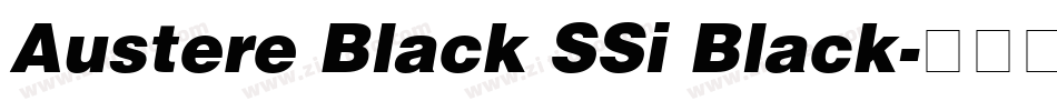 Austere Black SSi Black字体转换